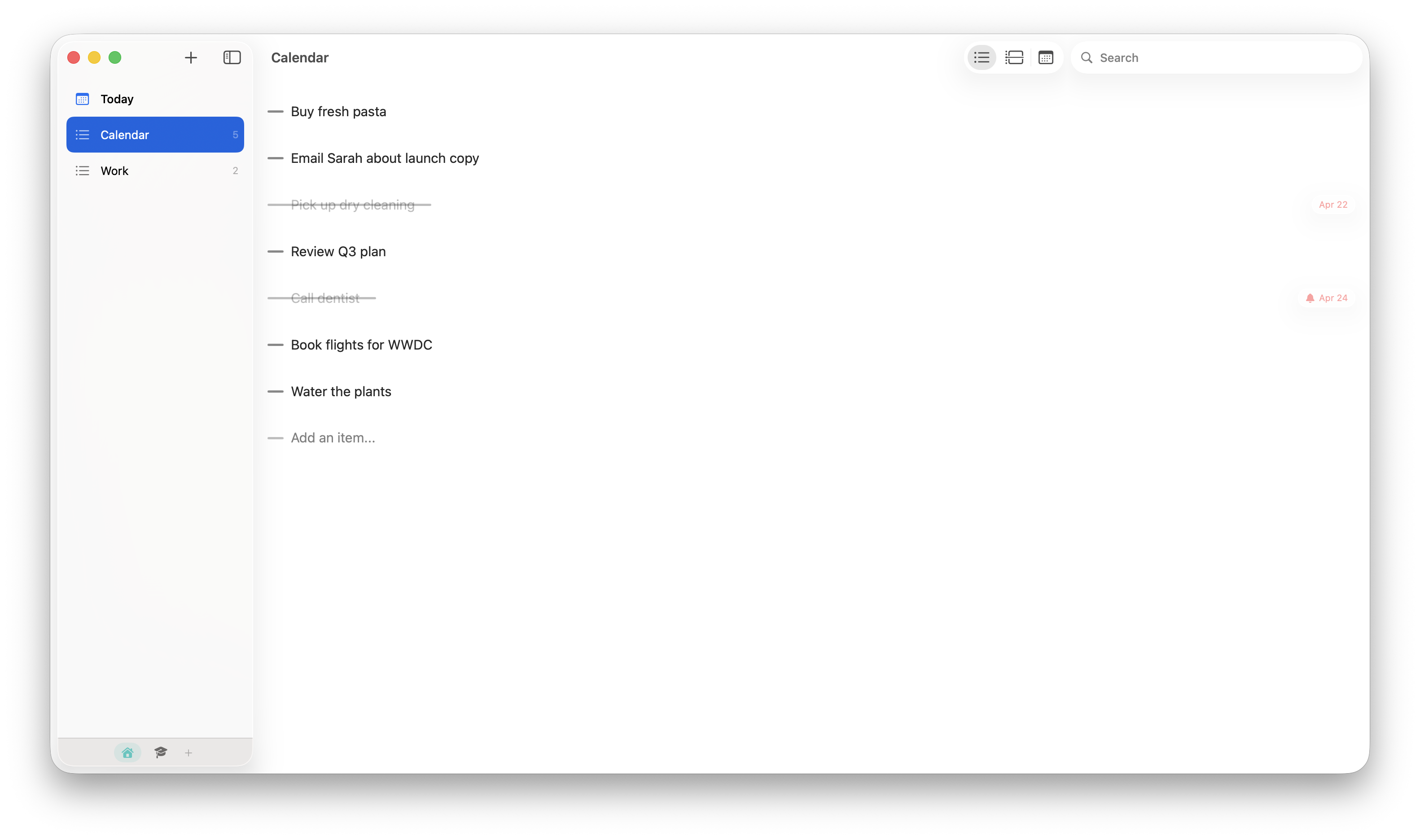 Lists Spaces